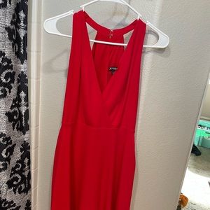 Express Fit and Flare Mini Halter Dress